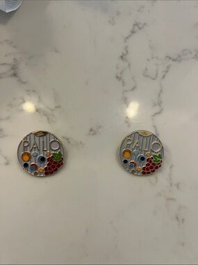 PALO new disney DCL Enamel Grape Dot Earrings - Silver, Red, Green, Blue, Yellow